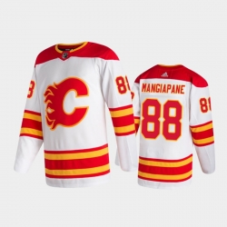 Men Calgary Flames 88 Andrew Mangiapane Away White 2020 21 Authentic Pro Jersey