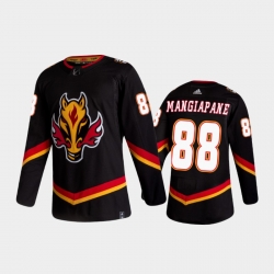Men Calgary Flames 88 Andrew Mangiapane Reverse Retro 2020 21 Black Authentic Jersey
