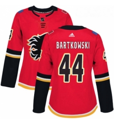 Womens Adidas Calgary Flames 44 Matt Bartkowski Authentic Red Home NHL Jersey 