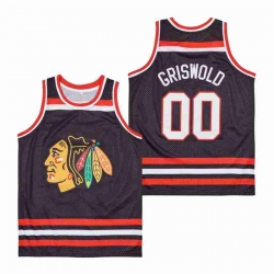 Blackhawks 00 Clark Griswold Black Authentic Stitched Jerseys