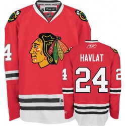 Blackhawks #24 Martin Havlat Stitched Red NHL Jersey