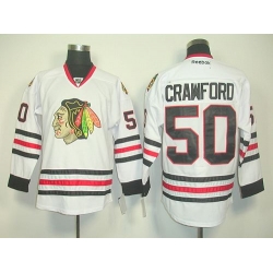 Blackhawks #50 Corey Crawford White Stitched NHL Jersey