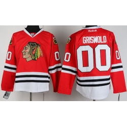 Chicago Blackhawks 00 Clark Griswold Red NHL Jerseys