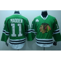 Chicago Blackhawks 11 John Madden Green Jerseys