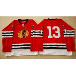 Chicago Blackhawks #13 Daniel Carcillo Red Mitchell And Ness 1960-61 Stitched NHL Jersey