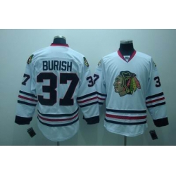 Chicago Blackhawks #37 Adam Burish Jerseys white