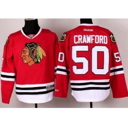 Chicago Blackhawks 50 Corey Crawford Red Hockey NHL Jerseys