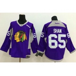 Chicago Blackhawks #65 Andrew Shaw Purple Hockey Fights Cancer Stitched NHL Jersey