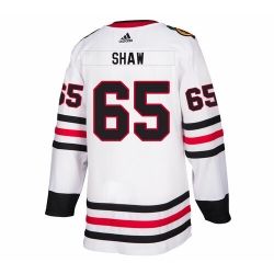 Chicago Blackhawks 65 Andrew Shaw White Road Authentic Jersey