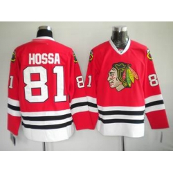 Chicago Blackhawks #81 Marian Hossa RED hockey Jersey