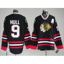 Chicago Blackhawks #9 Bobby Hull Hockey black jersey