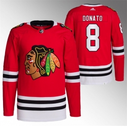 Men Chicago Blackhawks 8 Ryan Donato Red Stitched Hockey Jersey