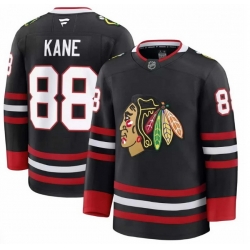 Men Chicago Blackhawks  88 Patrick Kane Black Stitched Hockey Jersey