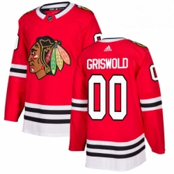 Mens Adidas Chicago Blackhawks 00 Clark Griswold Premier Red Home NHL Jersey 