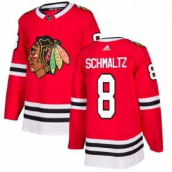 Mens Adidas Chicago Blackhawks 8 Nick Schmaltz Premier Red Home NHL Jersey 