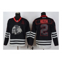 NHL Jerseys Chicago Blackhawks #2 Keith black ice[the skeleton head][patch A]