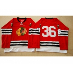 NHL Mitchell And Ness 1960-61 Chicago Blackhawks #36 Noname red Throwback jerseys