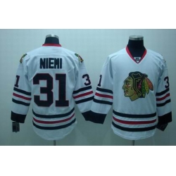 chicago blackhawks #31 antti niemi white jersey