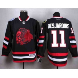 nhl jerseys chicago blackhawks #11 desjardins black[2014 Stadium Series][the skeleton head][desjardins]