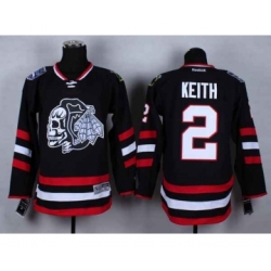 nhl jerseys chicago blackhawks #2 keith black-1[2014 new stadium][the skeleton head]