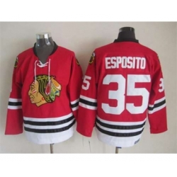 nhl jerseys chicago blackhawks 35 esposito red[m&n]