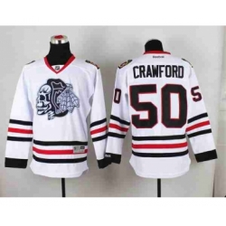 nhl jerseys chicago blackhawks #50 crawford white-1[the skeleton head]