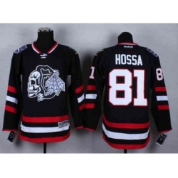 nhl jerseys chicago blackhawks #81 hossa black-1[2014 Stadium Series][the skeleton head]