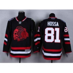 nhl jerseys chicago blackhawks #81 hossa black[2014 Stadium Series][the skeleton head]