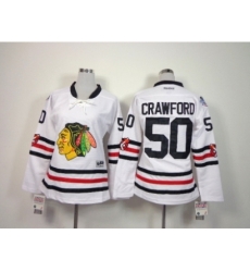 NHL Women chicago blackhawks #50 Corey Crawford white jerseys(2015 new classic)