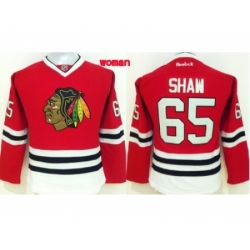 Women NHL Chicago Blackhawks 65 shaw red Jersey