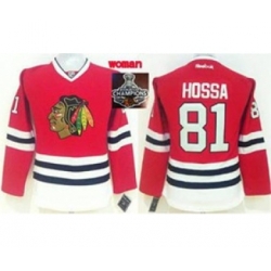 women nhl jerseys chicago blackhawks #81 hossa red[2015 Stanley cup champions]