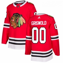 Youth Adidas Chicago Blackhawks 00 Clark Griswold Authentic Red Home NHL Jersey 