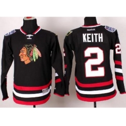 Youth Chicago Blackhawks 2 Duncan Keith Black 2014 Stadium Series NHL Jersey