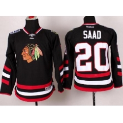 Youth Chicago Blackhawks 20 Brandon Saad Black 2014 Stadium Series Jersey