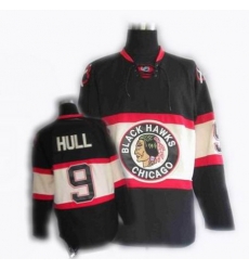 Youth RBK hockey jersey Chicago Blackhawks #9 HULL BLACK New Third Jersey