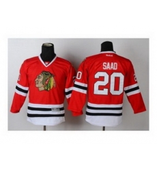 Youth nhl jerseys chicago blackhawks #20 saad red