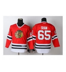 Youth nhl jerseys chicago blackhawks #65 shaw red