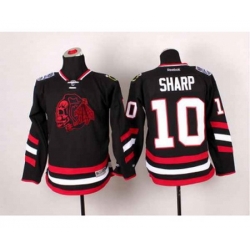 youth nhl jerseys chicago blackhawks #10 sharp black[2014 new stadium][the skeleton head]