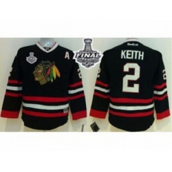 youth nhl jerseys chicago blackhawks #2 keith black[2015 winter classic][patch A]