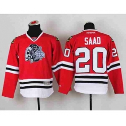 youth nhl jerseys chicago blackhawks #20 saad red-1[the skeleton head]