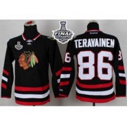 youth nhl jerseys chicago blackhawks #86 teravainen black[2015 stanley cup]