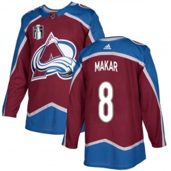 Men Colorado Avalanche 8 Cale Makar 2022 Burgundy Stanley Cup Final Patch Stitched Jersey