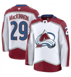 Men Colorado Avalanche Active Player Custom White 2024 25 Away Stitched Jersey