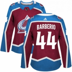 Womens Adidas Colorado Avalanche 44 Mark Barberio Premier Burgundy Red Home NHL Jersey 