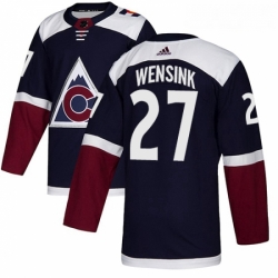 Youth Adidas Colorado Avalanche 27 John Wensink Authentic Navy Blue Alternate NHL Jersey 