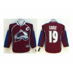 Youth nhl jerseys colorado avalanche #19 sakic red[patch C]