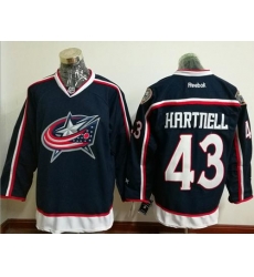 Blue Jackets #43 Scott Hartnell Navy Blue Home Stitched NHL Jersey