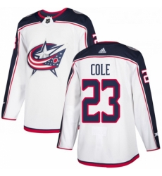 Youth Adidas Columbus Blue Jackets 23 Ian Cole Authentic White Away NHL Jersey 