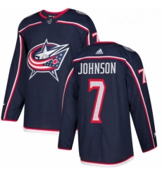 Youth Adidas Columbus Blue Jackets 7 Jack Johnson Premier Navy Blue Home NHL Jersey 