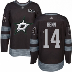 Mens Adidas Dallas Stars 14 Jamie Benn Premier Black 1917 2017 100th Anniversary NHL Jersey 